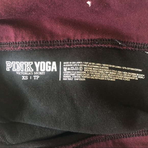 VS PINK XSmall black and purple capris yoga pants - Picture 5 of 5
